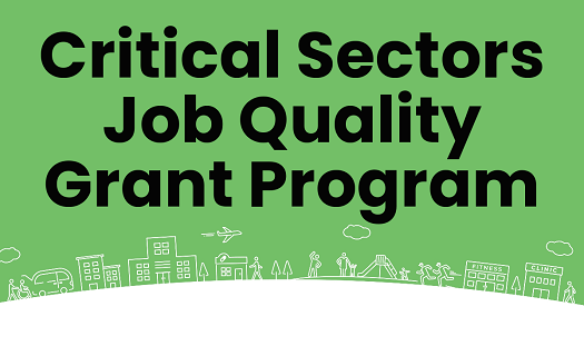 Critical Sectors Job Quality grant logo