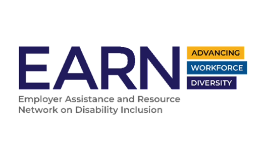 EARN logo with text Employer Assistance and Resource Network on Disability Inclusion, Advancing Workforce Diversity