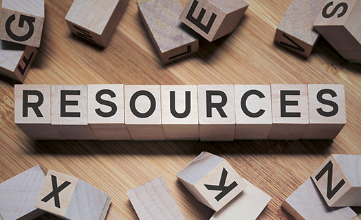 resources-word-wooden-cube