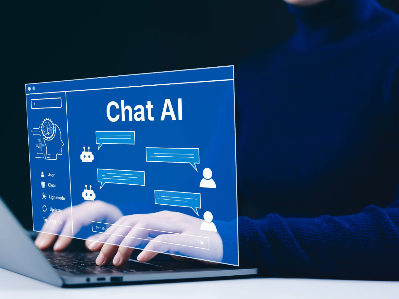 Chat AI (Artificial Intelligence) User Interface Concept