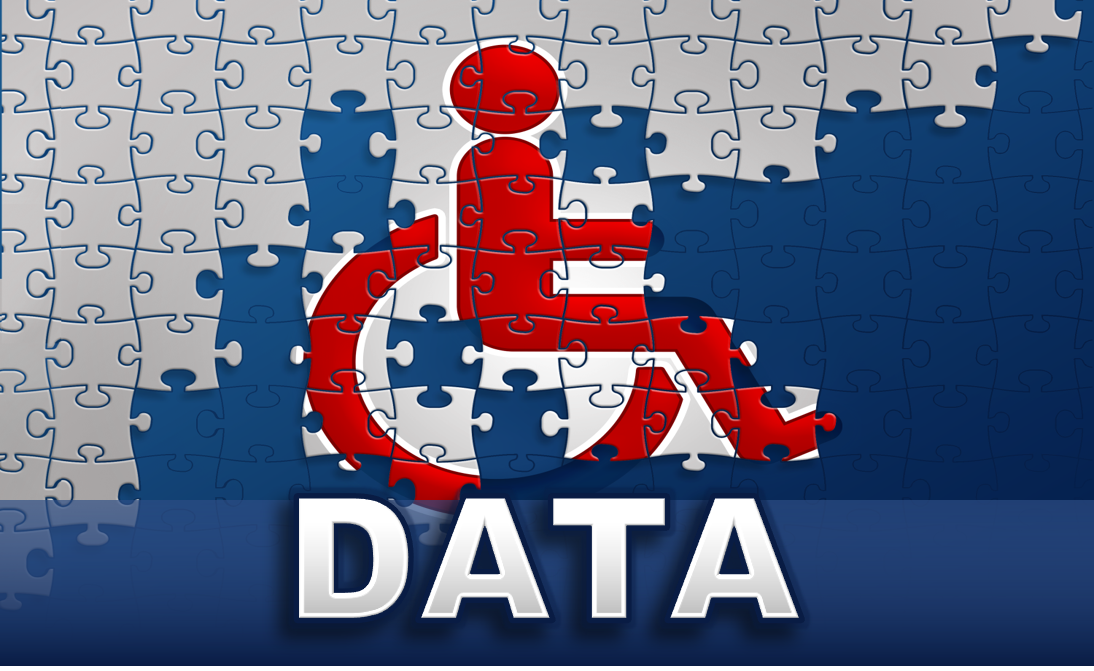 handicapped symbol with data in text