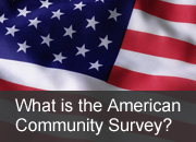 What is the American Community Survey? with picture of US flag