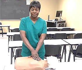 SCSEP Participant in training as a Certified Nurse’s Assistant