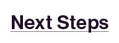 Next Steps