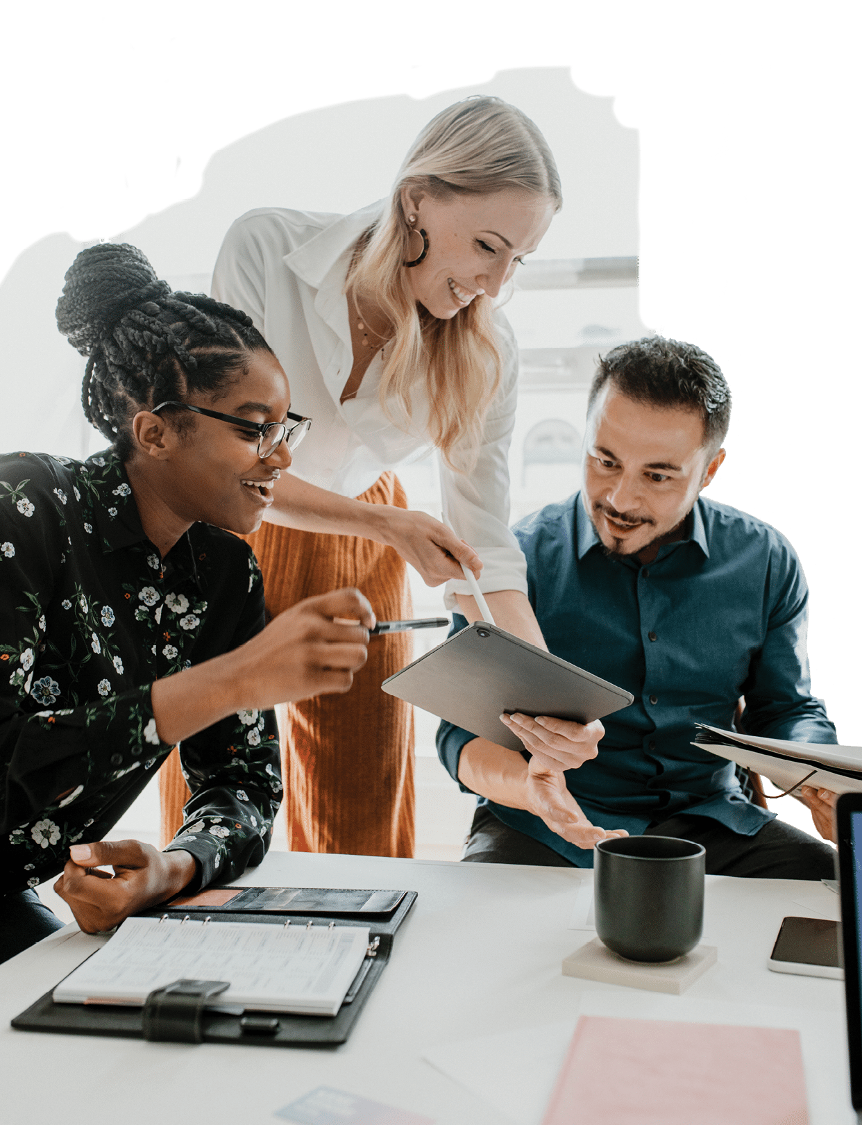 Business people working with a digital tablet in a meeting