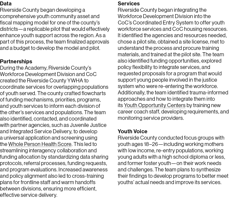 Data Riverside County began developing a comprehensive youth community asset and fiscal mapping model for one of the ...