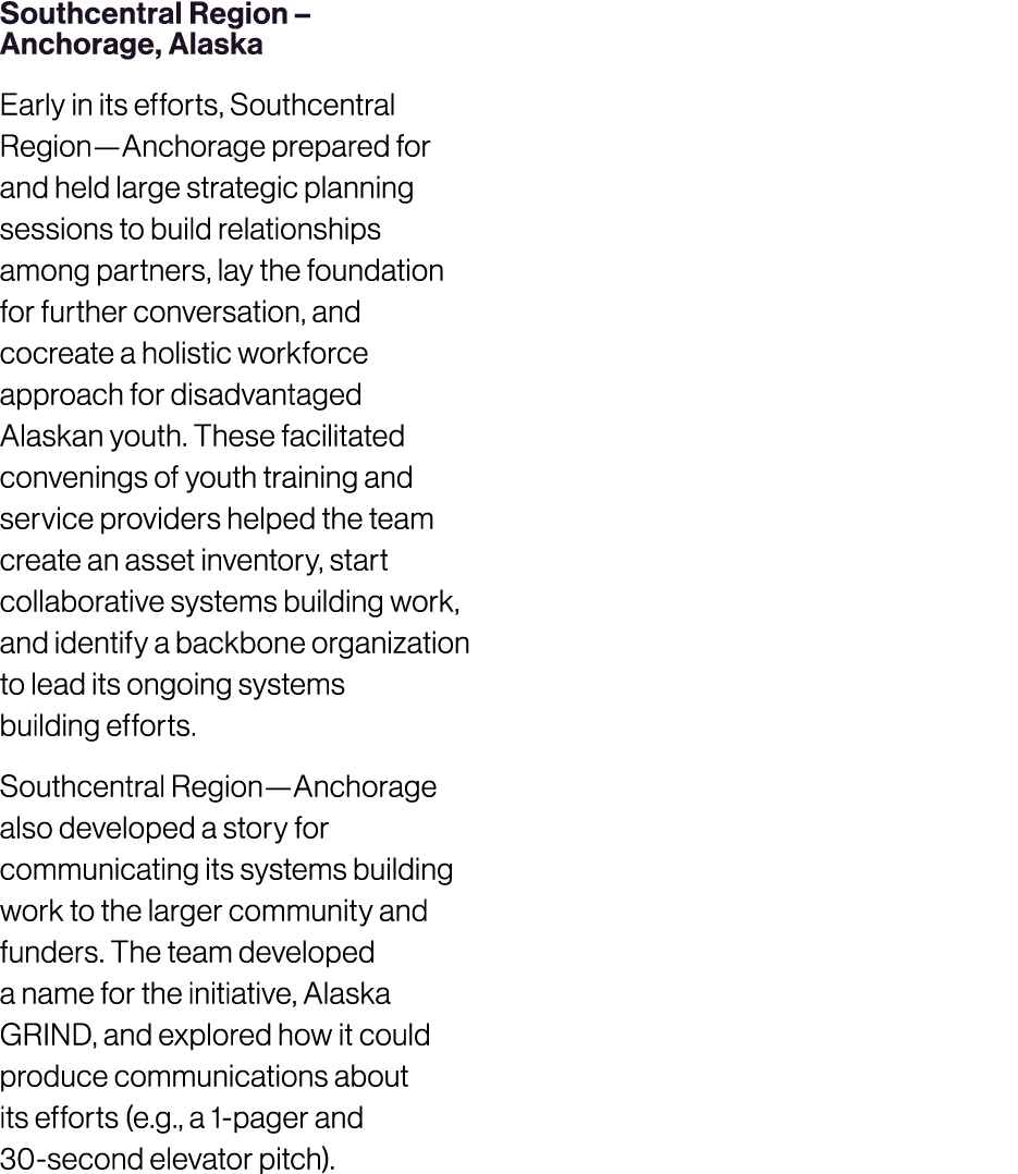 Southcentral Region – Anchorage, Alaska Early in its efforts, Southcentral Region—Anchorage prepared for and held lar...